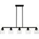 Aragon 5 Light 42 inch Black Linear Chandelier Ceiling Light