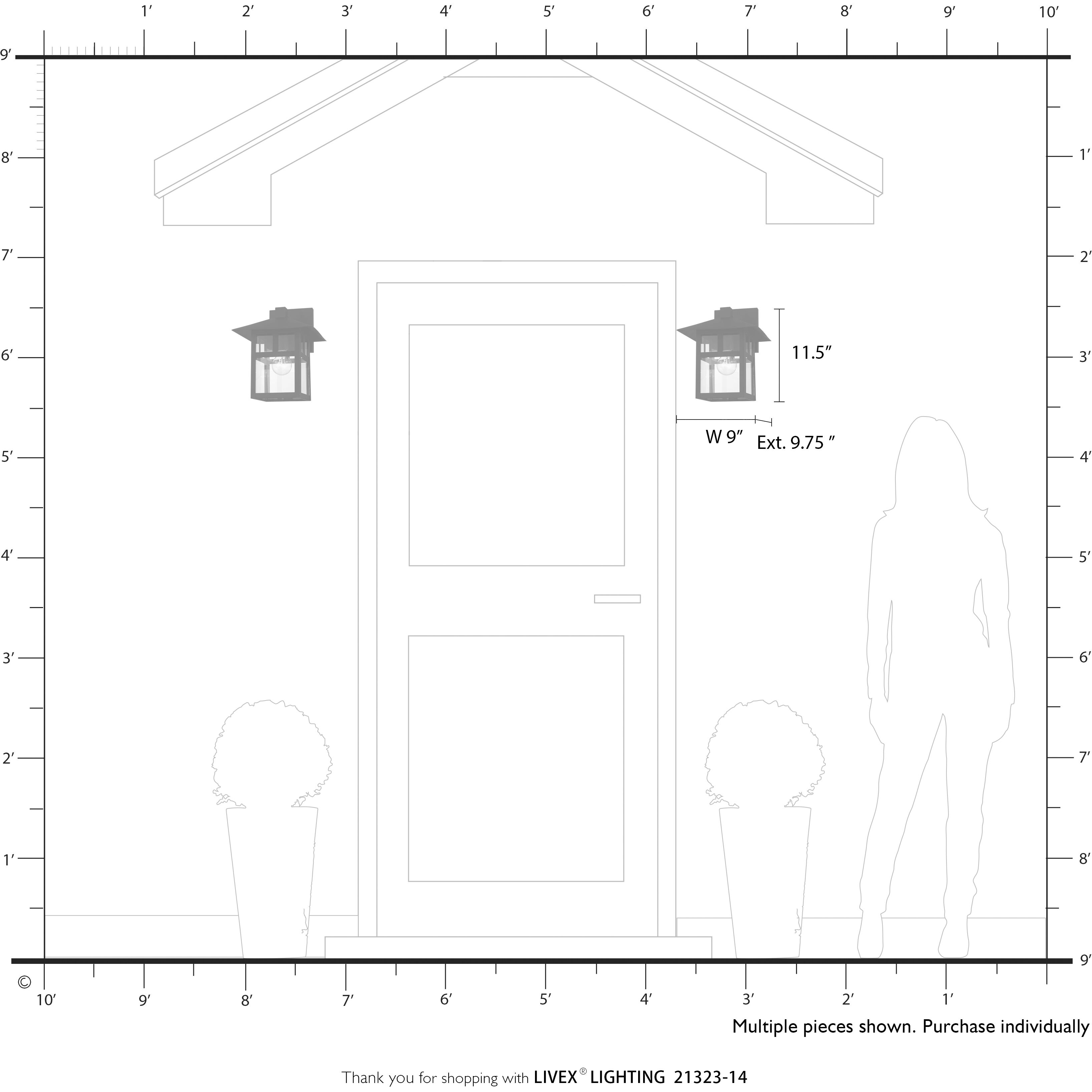 Crestlake 1 Light 11.5 inch Textured Black Outdoor Wall Lantern