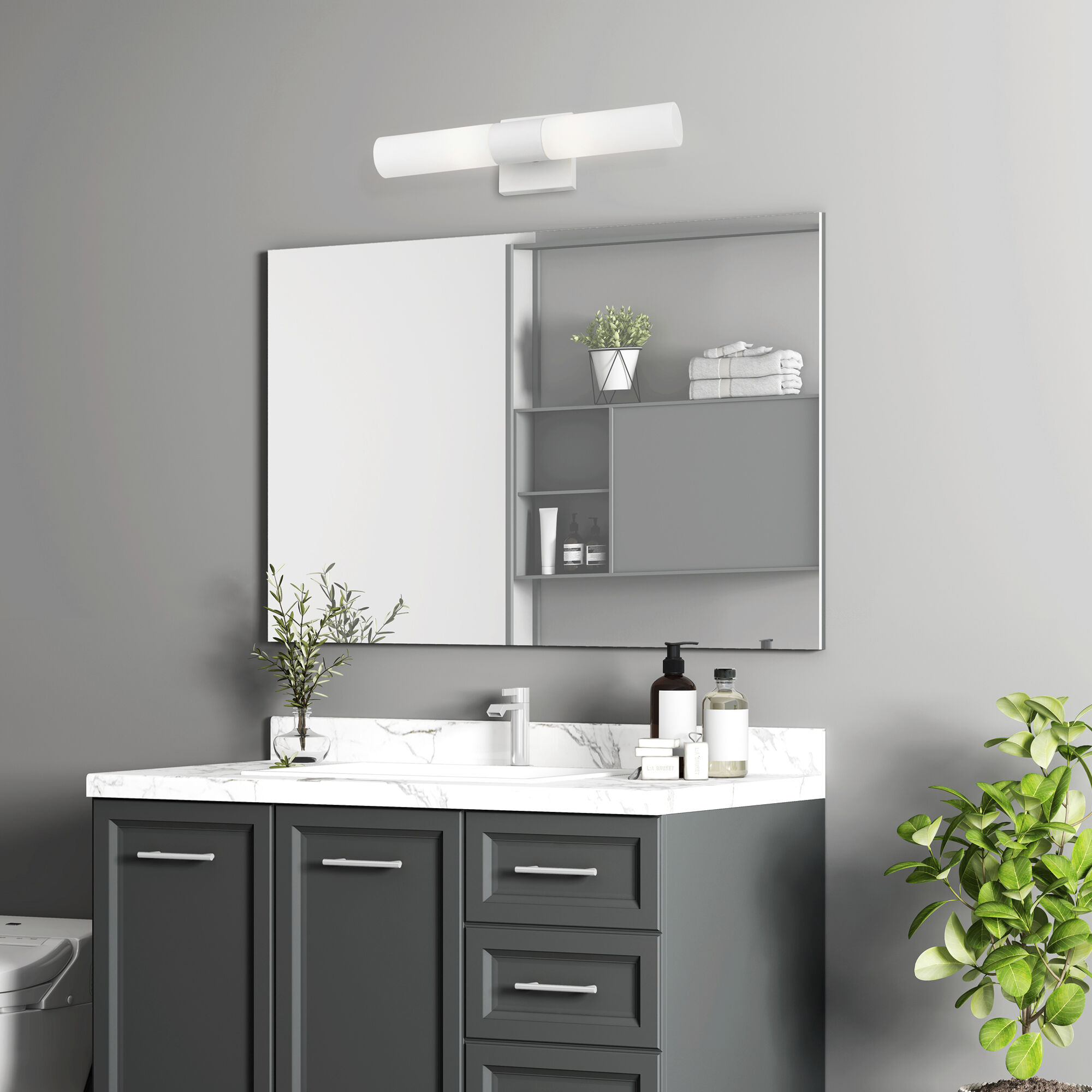 Aero 2 Light 5 inch Textured White with Brushed Nickel Accent ADA ADA Wall Sconce Wall Light