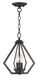 Prism 2 Light 11 inch Bronze Convertible Mini Chandelier/Ceiling Mount Ceiling Light