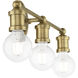 Lansdale 3 Light 20 inch Antique Brass Vanity Sconce Wall Light