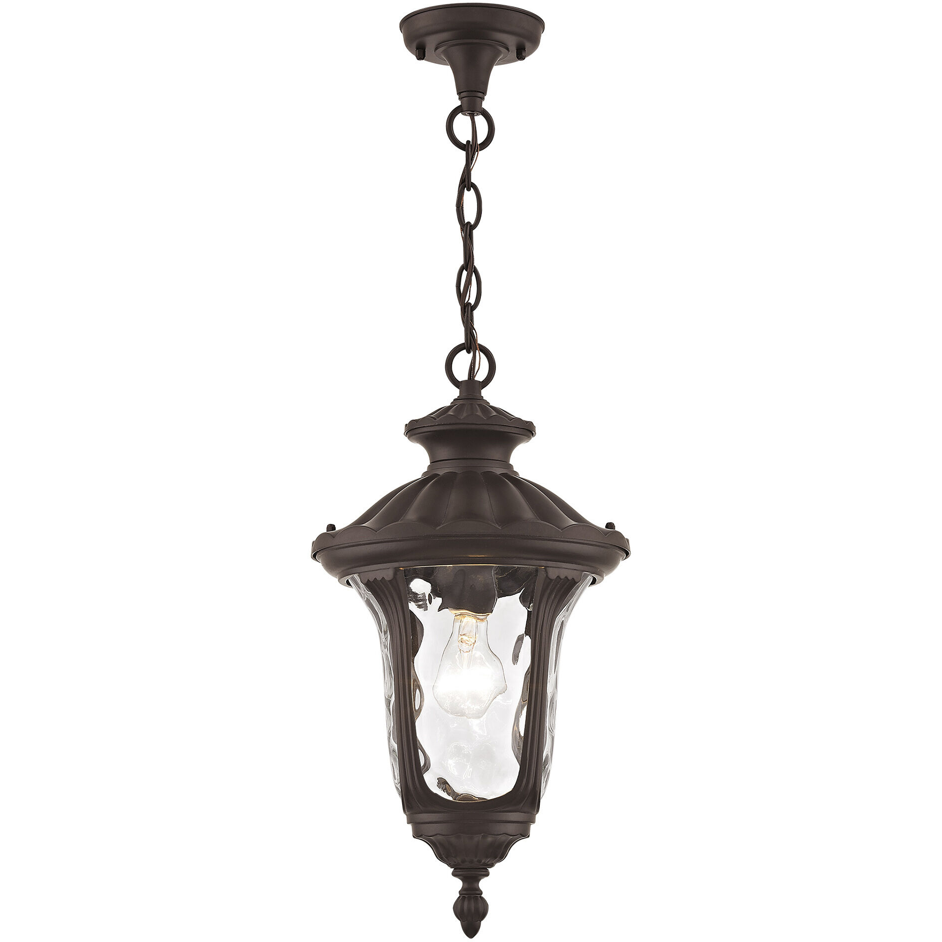 Oxford 1 Light 9.5 inch Bronze Outdoor Pendant Lantern
