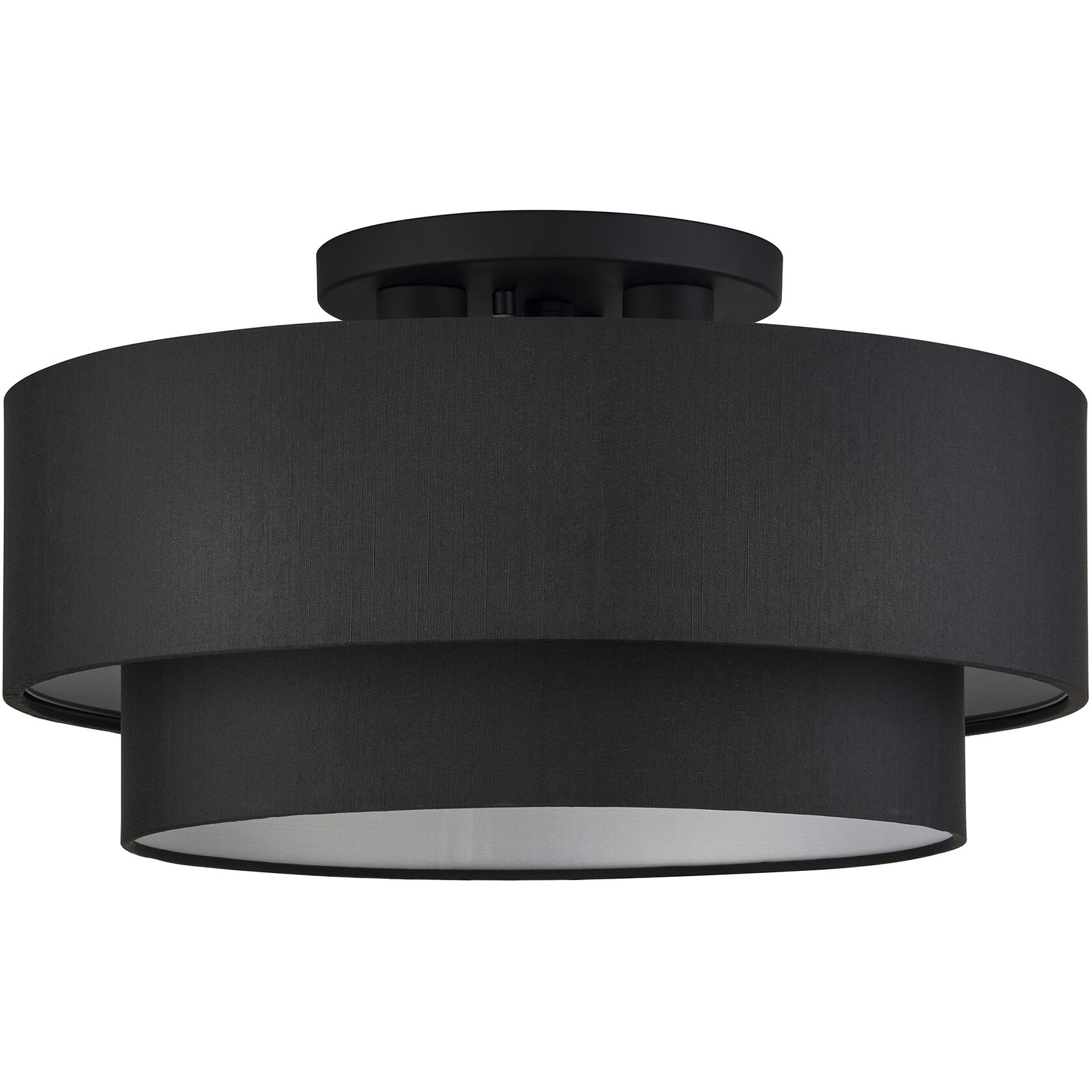 Bainbridge 3 Light 18 inch Black Semi Flush Mount Ceiling Light, Large