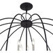 Milania 19 Light 48 inch Black with Brushed Nickel Accents Foyer Chandelier Ceiling Light