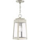 Oslo 1 Light 6 inch Brushed Nickel Outdoor Pendant Lantern