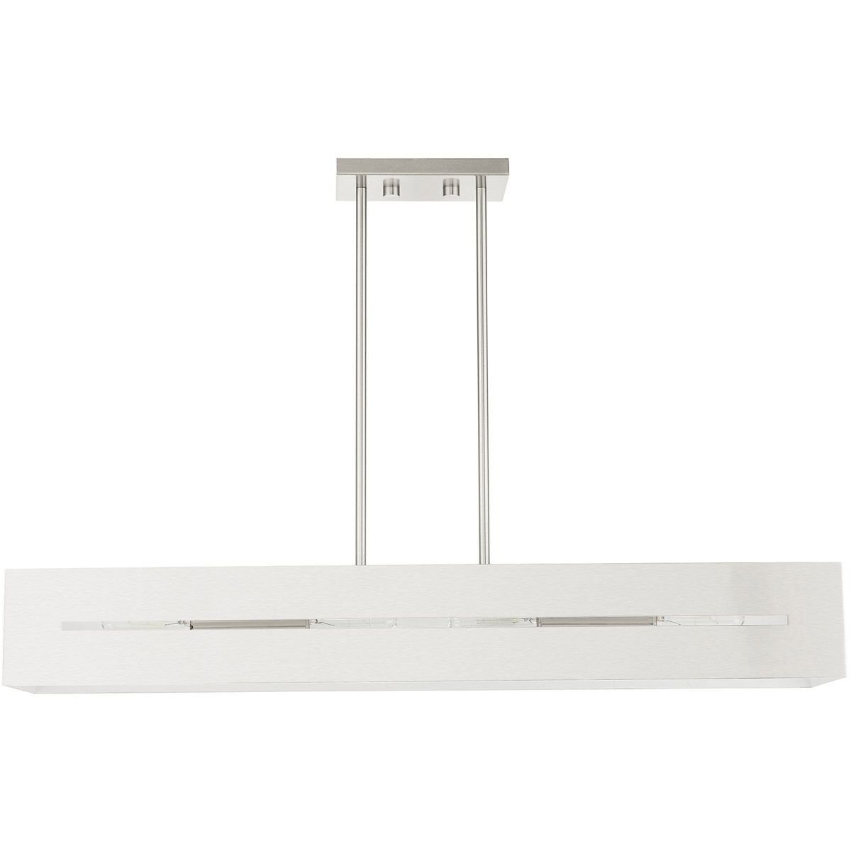 Soma 4 Light 36 inch Brushed Nickel Linear Chandelier Ceiling Light