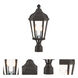 Morgan 2 Light 21 inch Textured Black Outdoor Post Top Lantern
