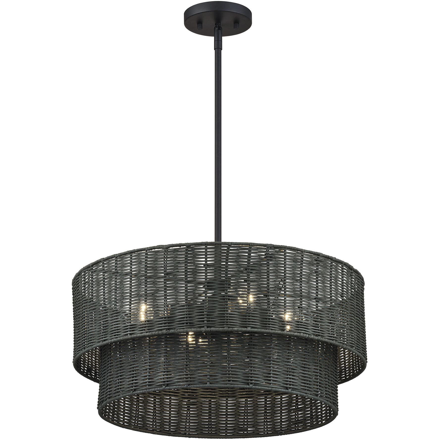 Weavington 4 Light 21 inch Black Pendant Chandelier Ceiling Light