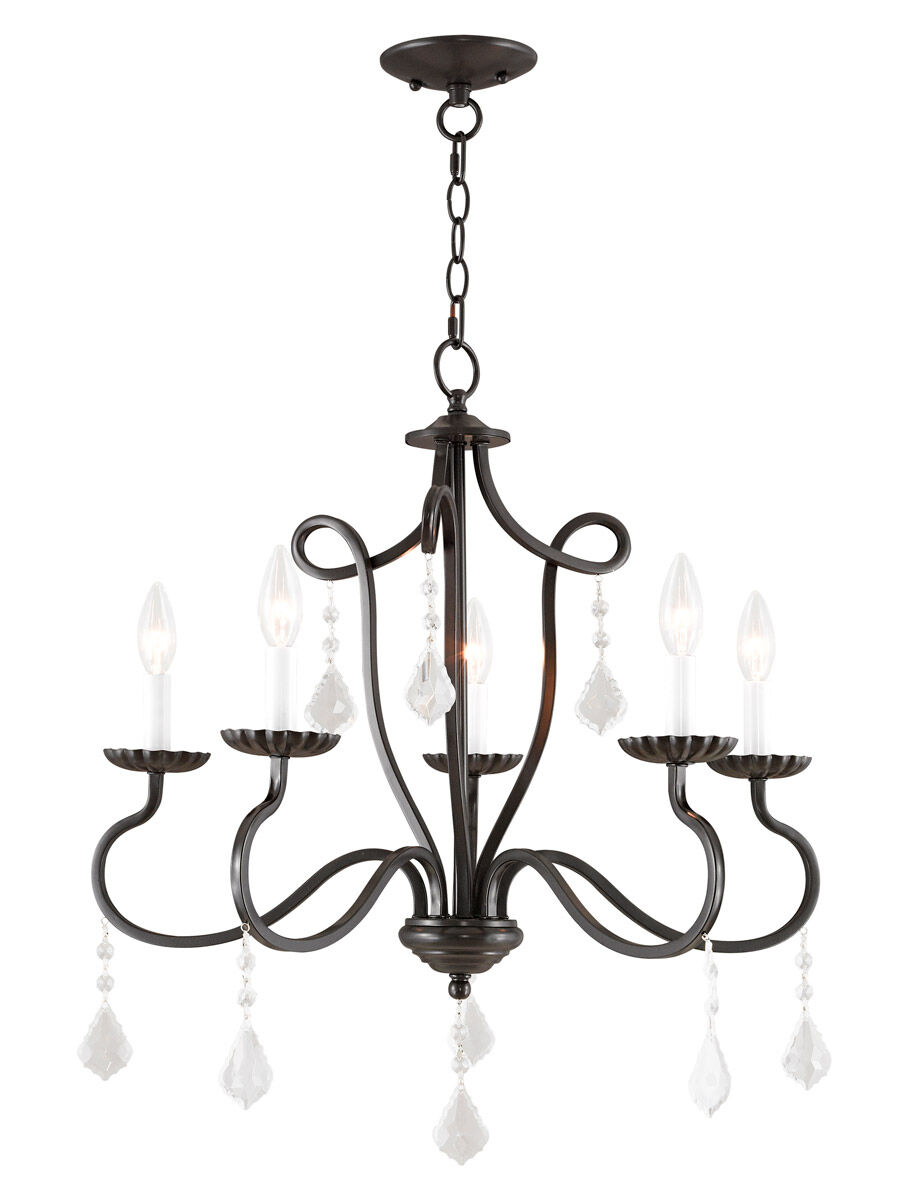 Callisto 5 Light 24 inch English Bronze Chandelier Ceiling Light