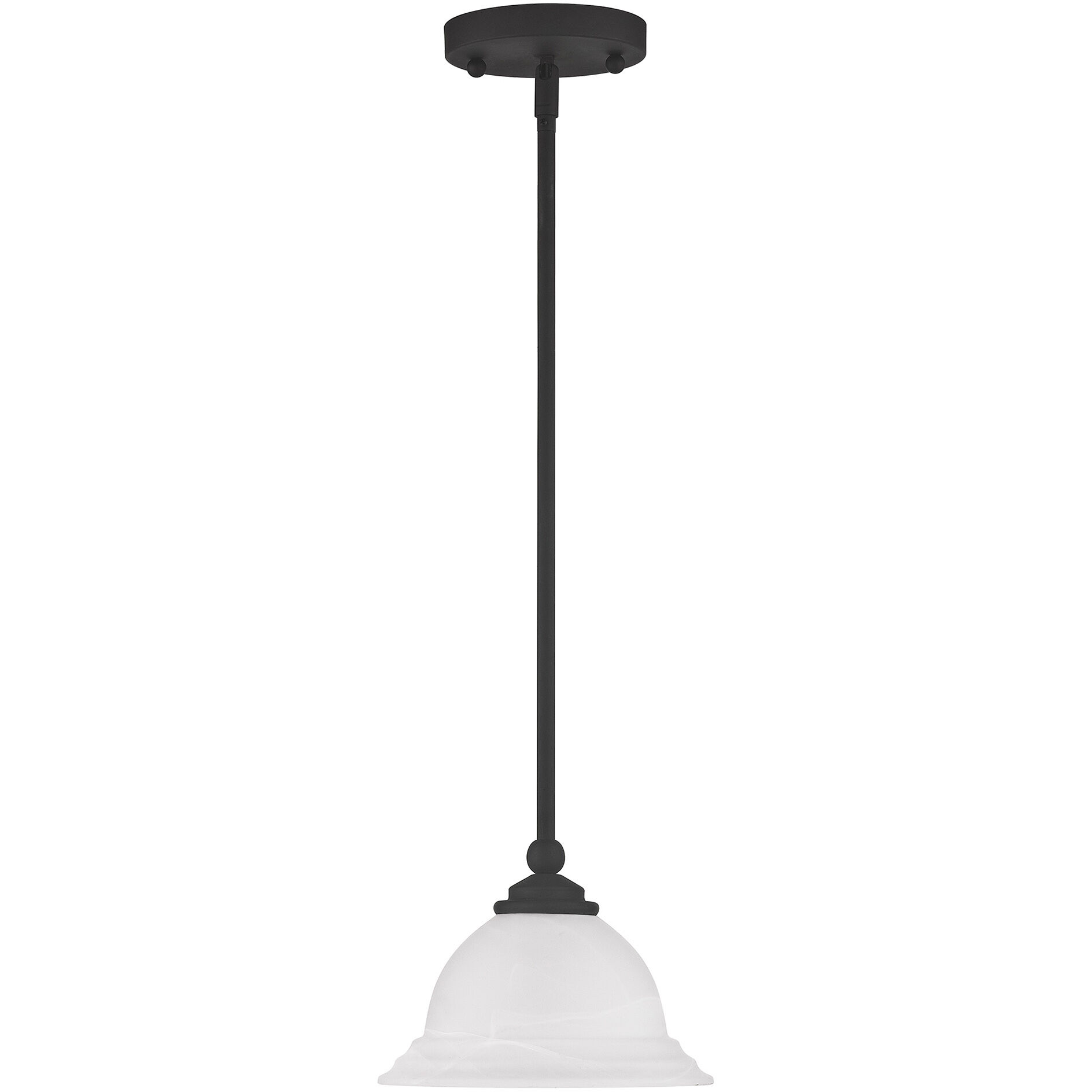 North Port 1 Light 8 inch Black Mini Pendant Ceiling Light