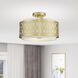 Vistaview 3 Light 15 inch Soft Gold Semi-Flush Ceiling Light