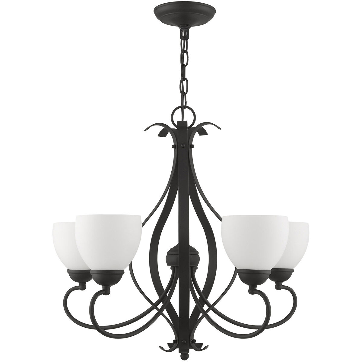 Brookside 5 Light 26 inch Black Chandelier Ceiling Light