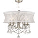 Newcastle 5 Light 20 inch Brushed Nickel Chandelier Ceiling Light