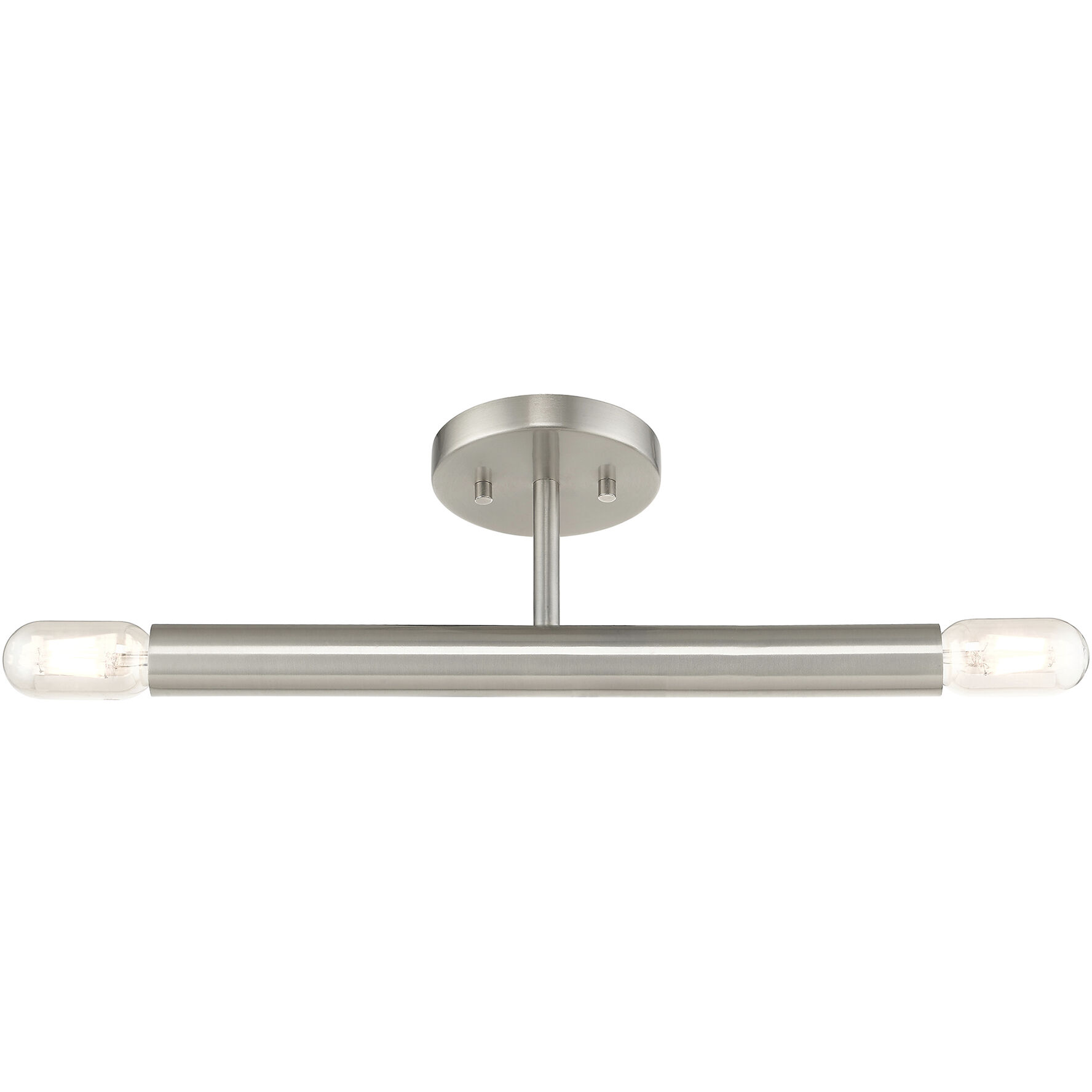 Copenhagen 2 Light 5.13 inch Brushed Nickel Semi-Flush Ceiling Light