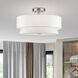 Fontana 4 Light 18 inch Brushed Nickel Semi-Flush Ceiling Light