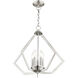 Prism 5 Light 20 inch Brushed Nickel Chandelier Ceiling Light