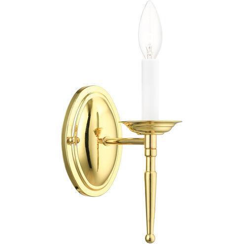 Williamsburgh 1 Light 4 inch Polished Brass Wall Sconce Wall Light