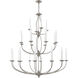 Home Basics 24 Light 42 inch Brushed Nickel Chandelier Ceiling Light