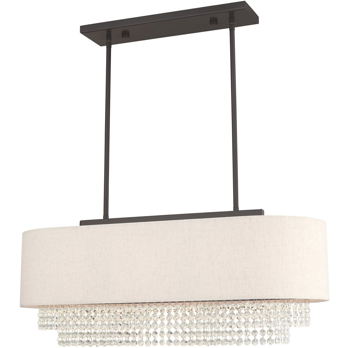 Carlisle 3 Light 31 inch English Bronze Linear Chandelier Ceiling Light
