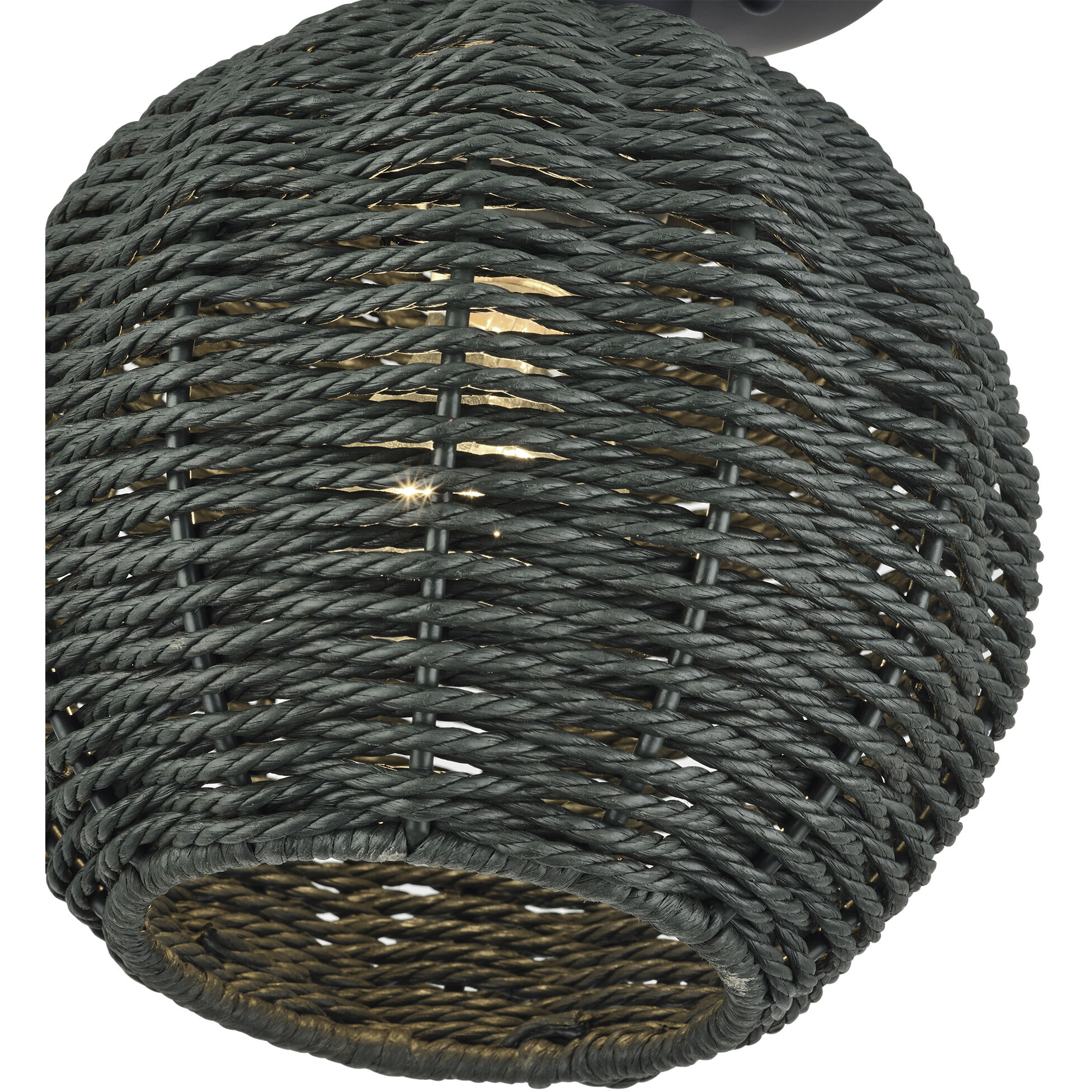 Deluna 1 Light 8 inch Black Semi Flush Mount Ceiling Light, Small