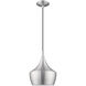 Allison 1 Light 10 inch Brushed Aluminum Mini Pendant Ceiling Light