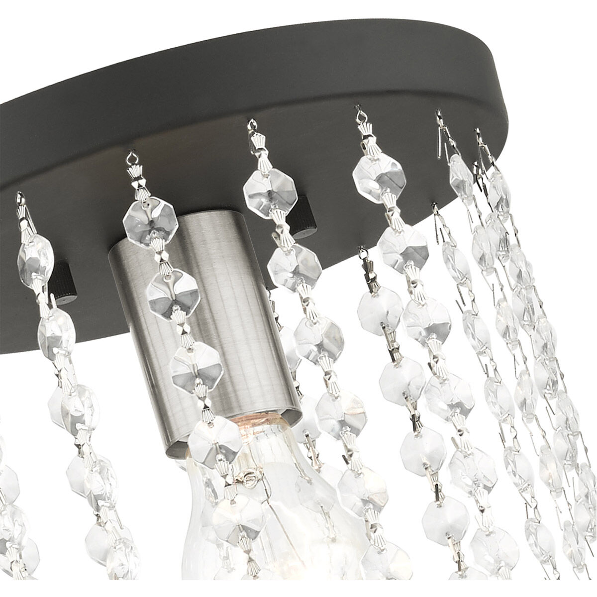 Elizabeth 1 Light 8 inch Black Petite Flush Mount Ceiling Light