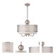 Arabesque 5 Light 18 inch Brushed Nickel Pendant Chandelier Ceiling Light