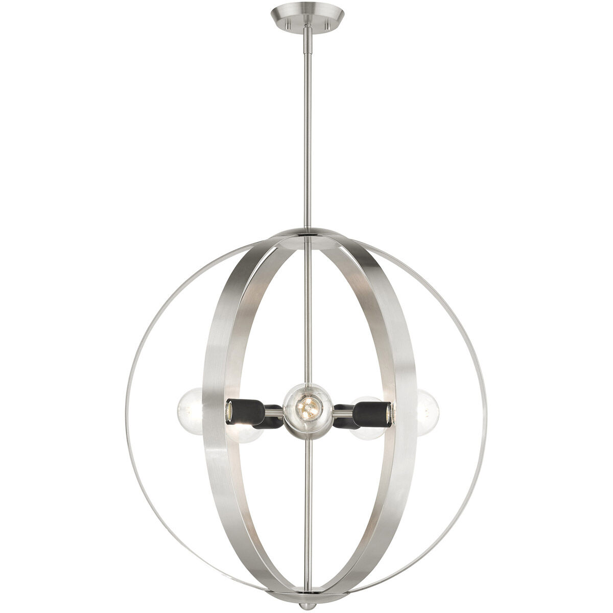Modesto 5 Light 24 inch Brushed Nickel Chandelier Ceiling Light