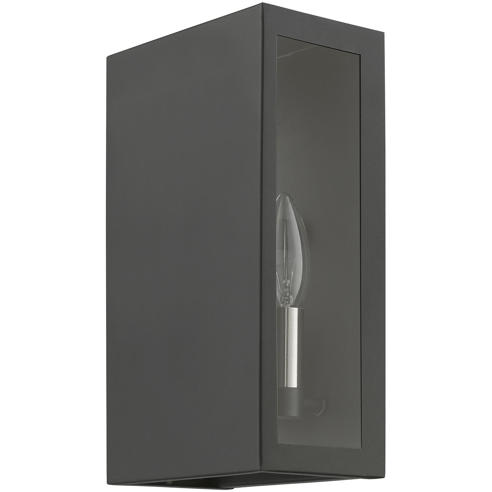 Winfield 2 Light 11 inch Textured Black with Brushed Nickel Candles Outdoor Sconce, Medium