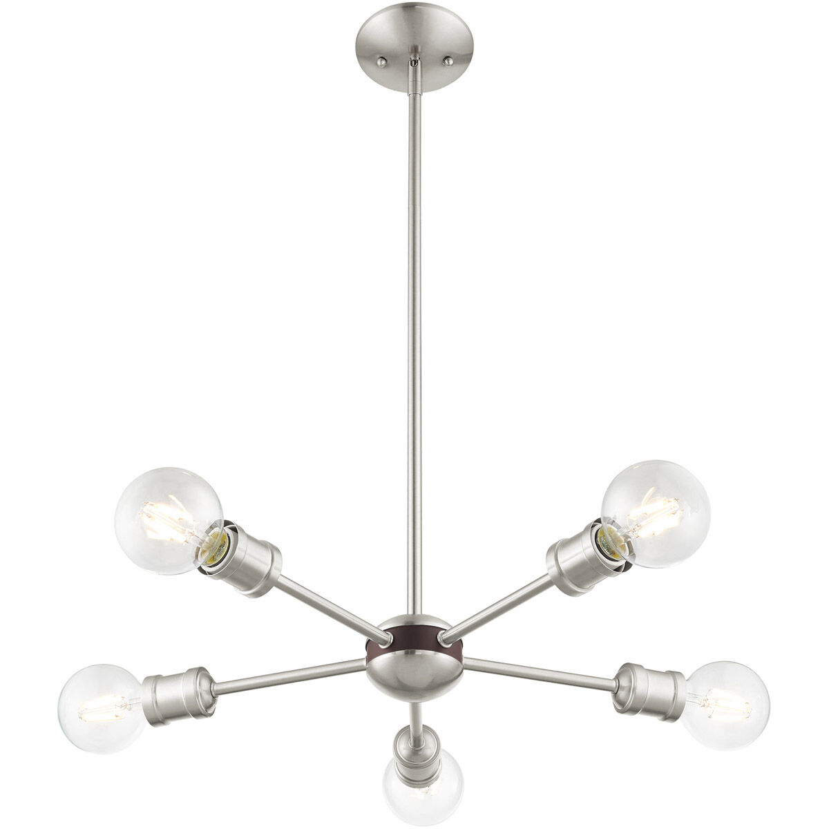 Coronado 5 Light 26 inch Brushed Nickel Chandelier Ceiling Light