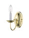 Home Basics 1 Light 4 inch Polished Brass Wall Sconce Wall Light