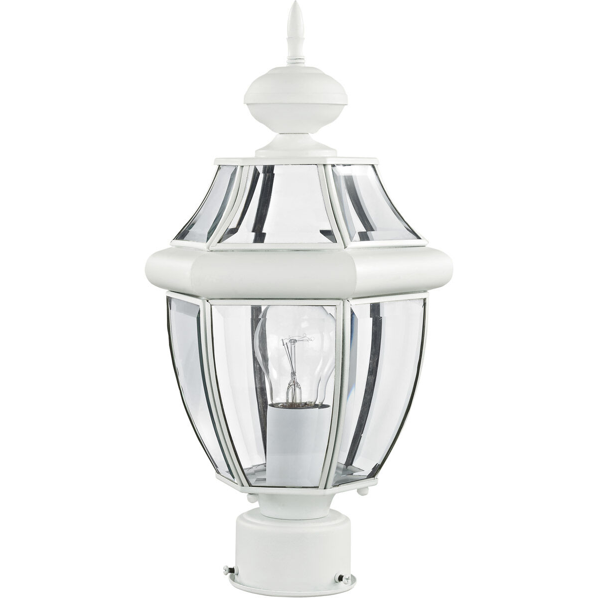 Monterey 1 Light 17 inch White Outdoor Post Top Lantern