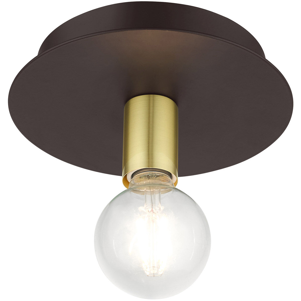 Hillview 1 Light 8 inch Bronze Flush Mount Ceiling Light