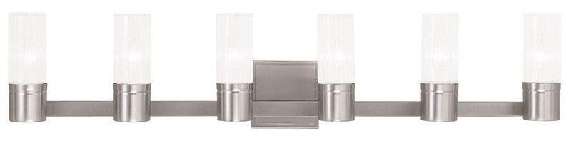 Midtown 6 Light 36 inch Brushed Nickel Bath Vanity Wall Light