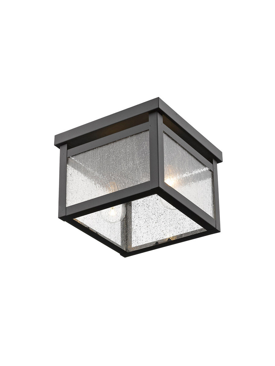 Milford 2 Light 8 inch Bronze Flush Mount Ceiling Light