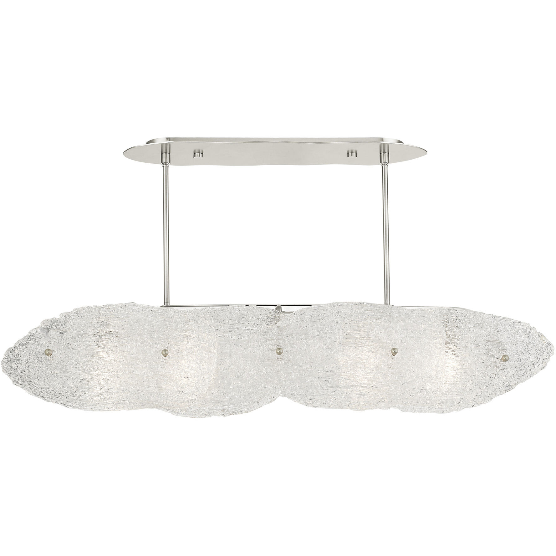 Belvidere 5 Light 46 inch Brushed Nickel Linear Chandelier Ceiling Light