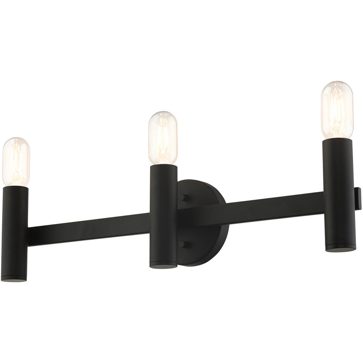 Copenhagen 3 Light 24 inch Black ADA Vanity Sconce Wall Light