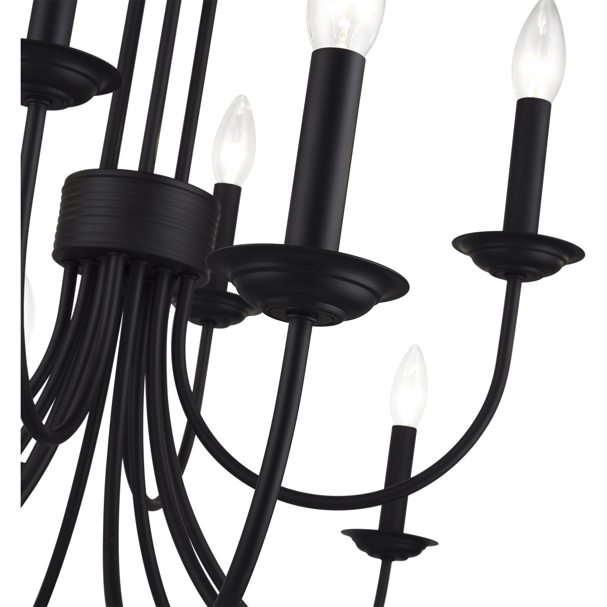 Estate 12 Light 36 inch Black 2-Tier Chandelier Ceiling Light