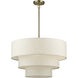 Manorwood 5 Light 28 inch Antique Brass Pendant Chandelier Ceiling Light, Medium