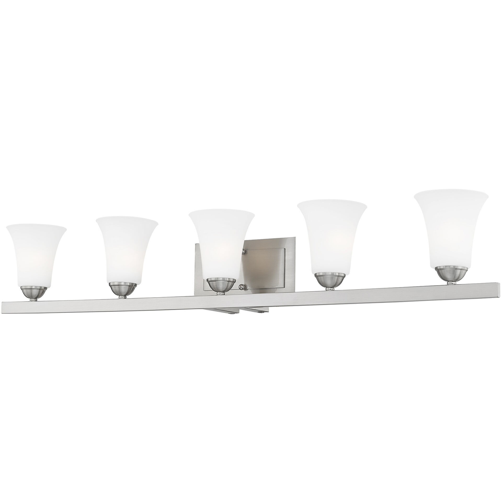 Ridgedale 5 Light 43 inch Brushed Nickel Bath Vanity Wall Light