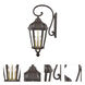 Morgan 3 Light 29 inch Bronze with Antique Gold Finish Cluster Large Outdoor Wall Lantern
