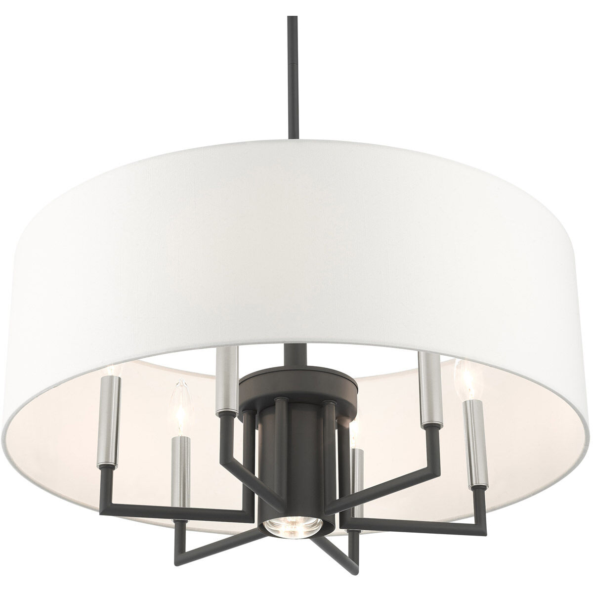 Meridian 7 Light 24 inch Scandinavian Gray Pendant Chandelier Ceiling Light