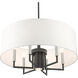 Meridian 7 Light 24 inch Scandinavian Gray Pendant Chandelier Ceiling Light