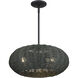 Deluna 3 Light 18 inch Black Pendant Chandelier Ceiling Light