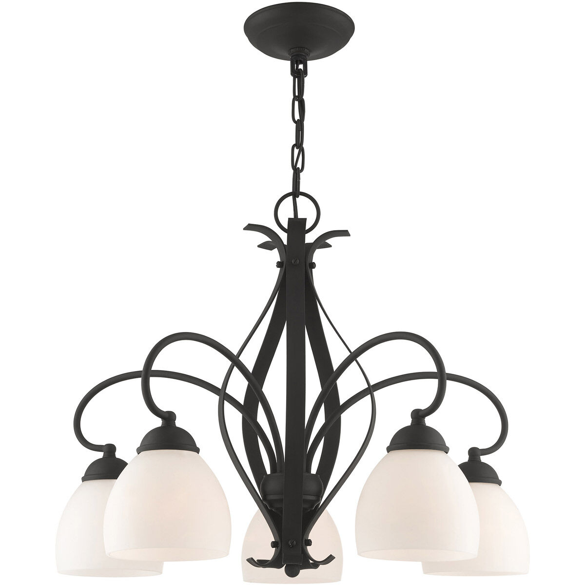 Brookside 5 Light 26 inch Black Chandelier Ceiling Light