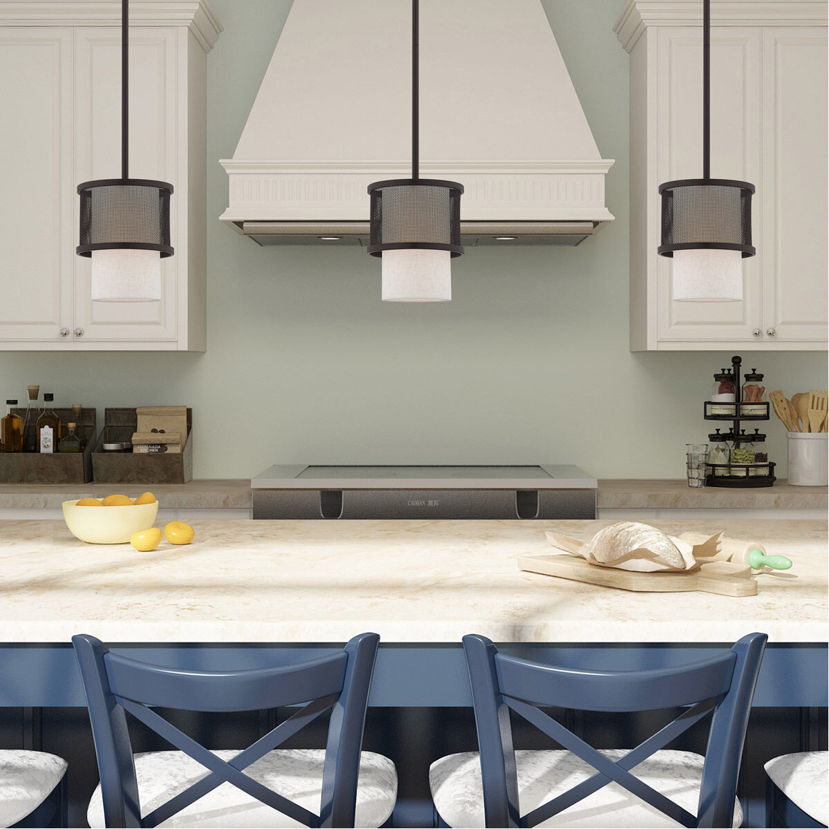 Braddock 1 Light 7 inch Bronze Mini Pendant Ceiling Light