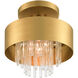 Orenburg 3 Light 13 inch Natural Brass Semi Flush Ceiling Light