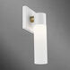 Aero ADA Wall Sconce Wall Light in Textured White with Antique Brass Accent