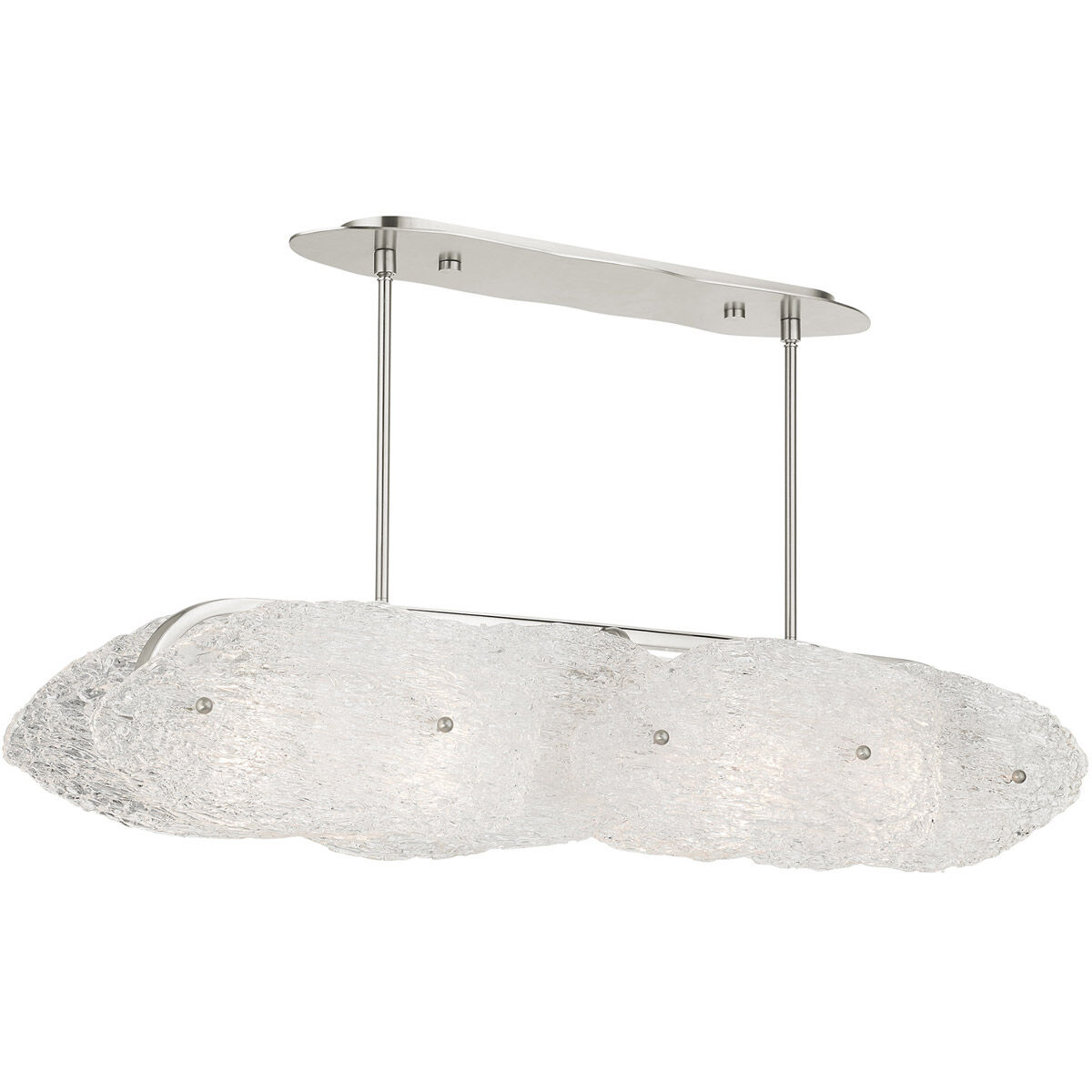 Belvidere 5 Light 46 inch Brushed Nickel Linear Chandelier Ceiling Light