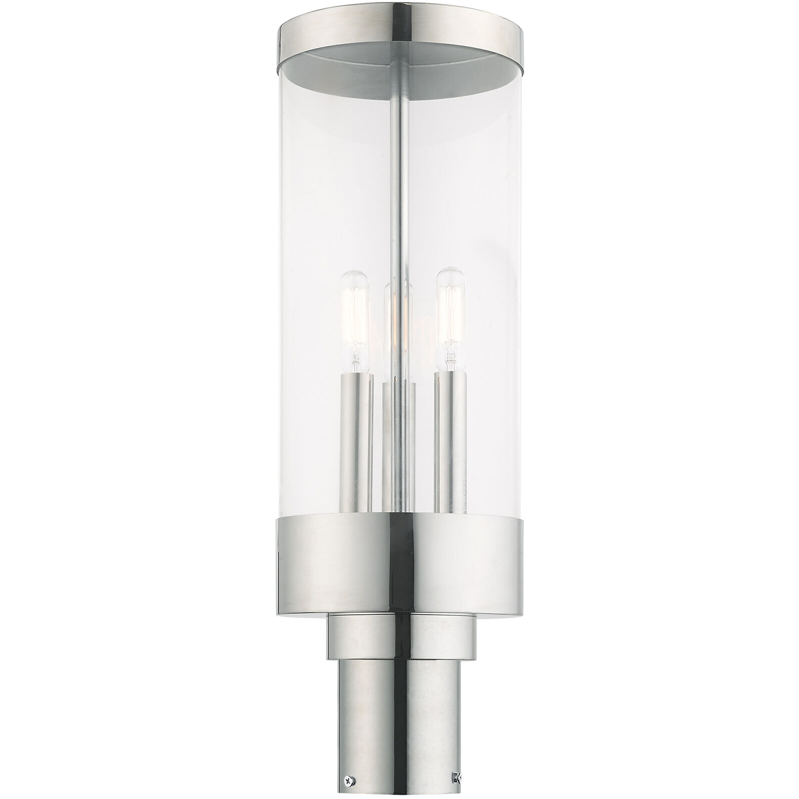 Hillcrest 3 Light 20 inch Polished Chrome Outdoor Post Top Lantern